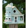 Flower Pot Cottage Bird House, Blue -Pet Supplies Store flower pot cottage blue bird house 25 01 50 00 home bazaar birdhousesandbaths 966