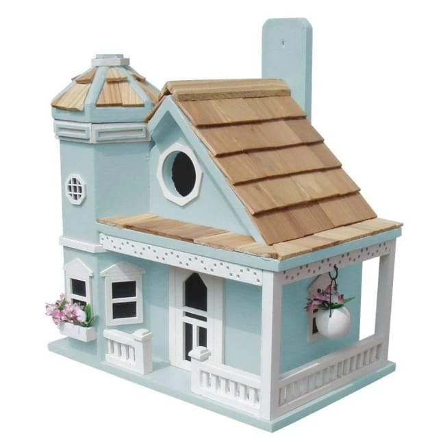 Flower Pot Cottage Bird House, Blue 7 Flower Pot Cottage Bird House, Blue - Image 5