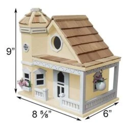 Flower Pot Cottage Bird House, Yellow 6 Flower Pot Cottage Bird House, Yellow -Pet Supplies Store flower pot cottage yellow bird house 25 01 50 00 home bazaar birdhousesandbaths 552