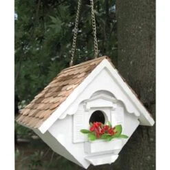 Little Hanging Wren House, White