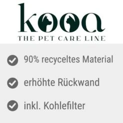 Kooa Covered Cat Litter Tray - 90% Recycled Plastic -Pet Supplies Store kooa haubentoilette aus 90 recyceltem plastikm ll 8