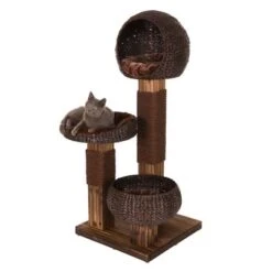 Scorched Wood Cat Tree -Pet Supplies Store kratz 59370 8 6