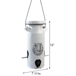 Milkhouse Vintage White Milk Can Bird Seed Feeder -Pet Supplies Store milkhouse vintage white milk bird seed feeder 25 01 50 00 feeders woodlink birdhousesandbaths 118