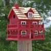 Novelty Cottage Bird House, Red -Pet Supplies Store novelty cottage red bird house 50 01 75 00 home bazaar birdhousesandbaths 362