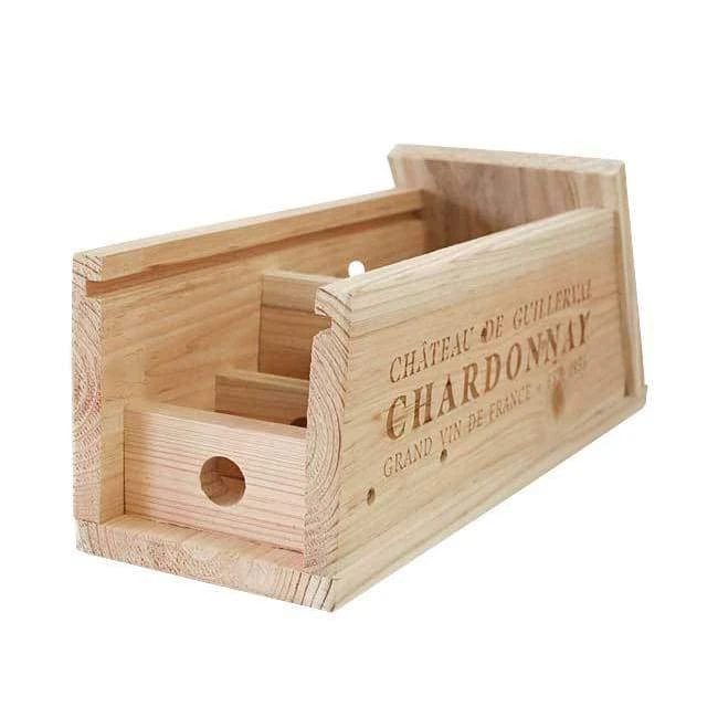 Novelty Wine Crate Cedar Bluebird House 4 Novelty Wine Crate Cedar Bluebird House - Image 2