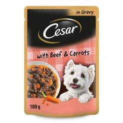 Cesar Pouches Deliciously Fresh Favourites In Sauce 24 X 100g -Pet Supplies Store pack shot 5 5