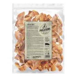 Phil & Sons Pig Ears In Stripes -Pet Supplies Store phil sons pig ear stripes 1kg 1000x1000 1