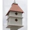 Plantation Bird House With Hammered Copper Colored Metal Roof