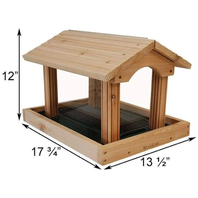 Professional Series Large Cedar Hopper Bird Feeder 4 Professional Series Large Cedar Hopper Bird Feeder - Image 2