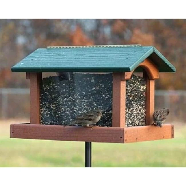 Recycled Plastic Premier Hopper Bird Feeder 3 Recycled Plastic Premier Hopper Bird Feeder