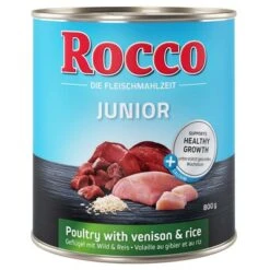 Rocco Junior Saver Pack 24 X 800g -Pet Supplies Store rocco junior poultryvenicon 800g 1000x1000 5