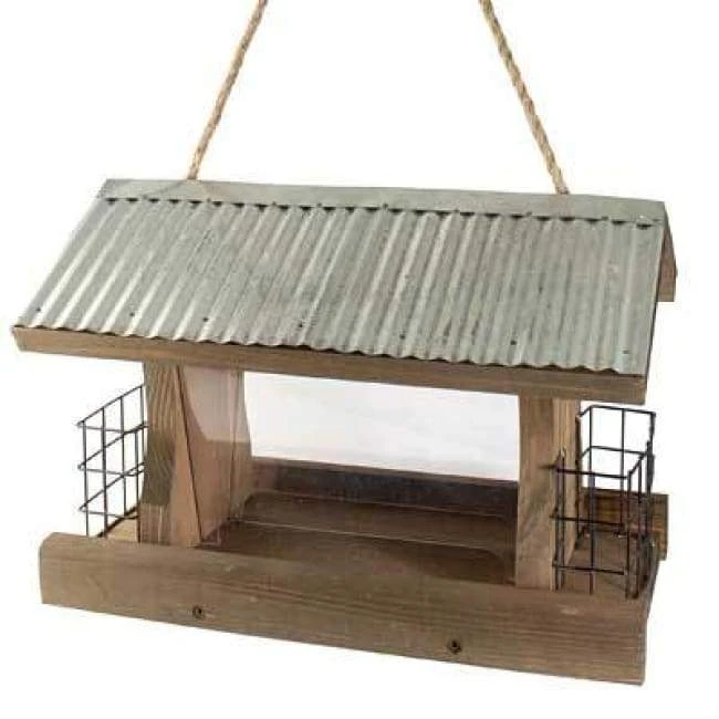 Rustic Farmhouse Ranch Seed And Suet Bird Feeder 3 Rustic Farmhouse Ranch Seed And Suet Bird Feeder
