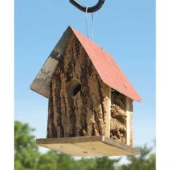Summer Camp Bark Cabin Bird Houses, Set Of 3 -Pet Supplies Store summer camp bark cabin bird houses set 50 01 75 00 house home bazaar birdhousesandbaths 204