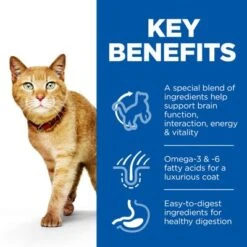 Hill's Science Plan Hill’s Science Plan Mature Adult Senior Vitality With Chicken & Rice -Pet Supplies Store uk cat mature adult youthful vitality chicken transition benefits 7