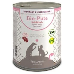 Herrmann's Organic Meat 6 X 800g 12 Herrmann's Organic Meat 6 X 800g -Pet Supplies Store zp c2 bio pute reinfleisch 800x800 3